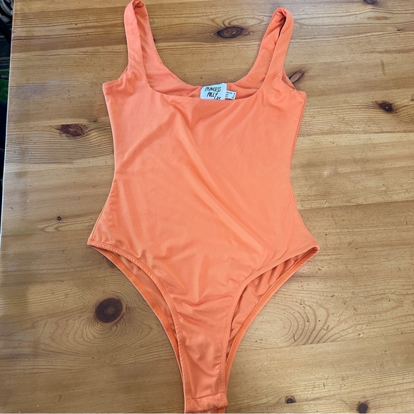 Princess Polly Orange Bodysuit Square Neck Scoop Sz US 4 - Picture 1 of 6